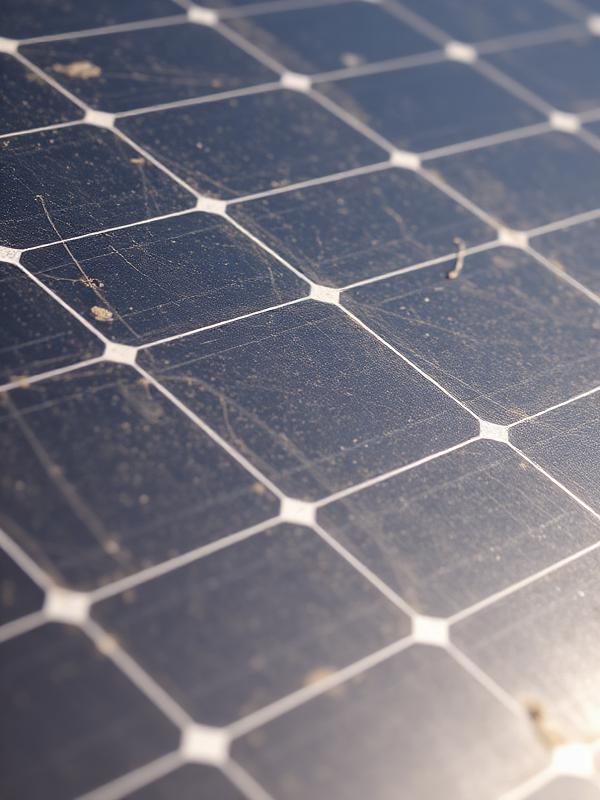 Solar panel covered in Central Valley dust and bird droppings before cleaning