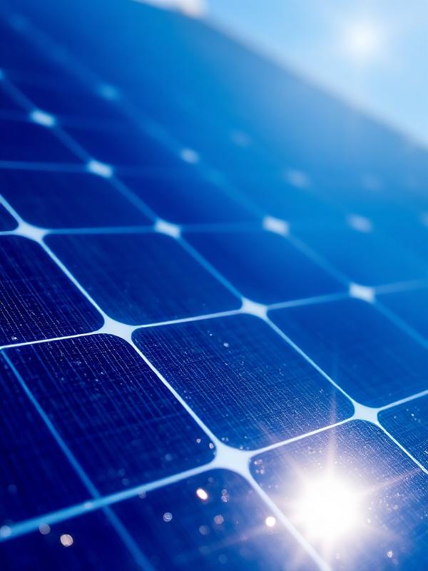 The same solar panel clean and reflective after a Primetime purified-water wash